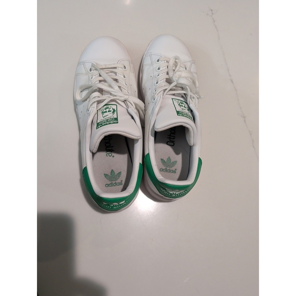 adidas Stan Smith White Green Low Top Men's Tennis Athletic Sneakers - Picture 7 of 8